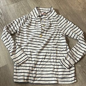 Quarter button sweatshirt